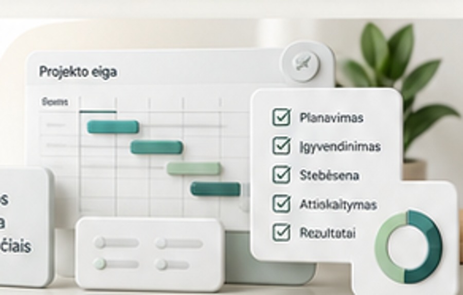 Projektų kontrolės ir administravimo vizualizacija